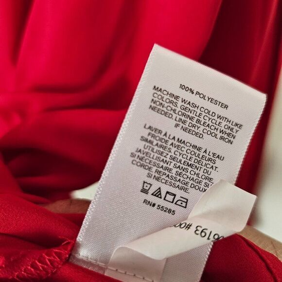 EUC LIKE NEW EXPRESS RED PEPLUM PLEATED LONGSLEEVES TOP SIZE LARGE - Picture 12 of 14